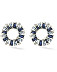Lark & Berry - Sterling Dahlia Sapphire Earrings - Lyst