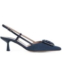Roberto Festa - Ingrid Rhinestone-Embellished Slingback Heeled Pumps - Lyst