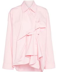 JNBY - Gathered-Detail Cotton Blouse - Lyst