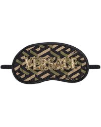 Versace Schlafmaske mit La Greca-Print - Grün