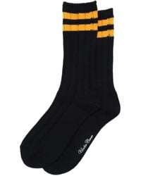 Undercover - Ribbed-Knit Striped Socks - Lyst
