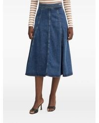 KARL LAGERFELD - A-Line Panelled Midi Skirt - Lyst