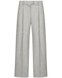 Brunello Cucinelli - Pinstripe-Pattern Pleated Trousers - Lyst