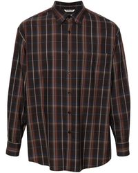 AURALEE - Checked Wool Shirt - Lyst