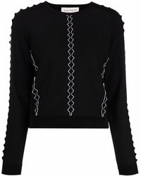 Alexander McQueen - Knitted Embroidered Blouse - Lyst