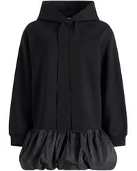 Patou - Ruffle-Hem Hoodie Midi Dress - Lyst