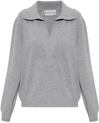Victoria Beckham - Long-Sleeve Polo-Collar Sweater - Lyst