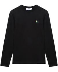 MSGM - Haut Fleuri À Manches Longues - Lyst