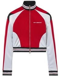 Off-White c/o Virgil Abloh - Track Star Zip-Up Sweatshirt - Lyst
