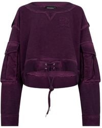 DSquared² - D2 Upside Down Crewneck-Sweatshirt Mit Supernegative-Färbung - Lyst