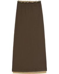 Jil Sander - Layered Cotton Midi Skirt - Lyst