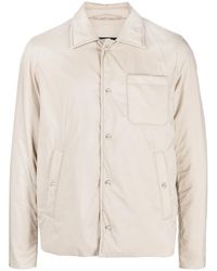 Herno - Beige Chantilly Buttoned Jacket - Lyst