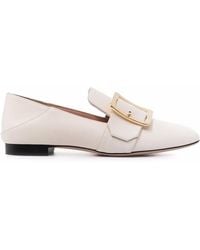 Bally - Buckle-Detail Leather Loafers - Lyst