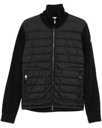 Moncler - Quilted-Panel Zip-Up Jacket - Lyst