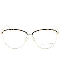 Victoria Beckham - Tortoiseshell-Effect Oval-Frame Glasses - Lyst