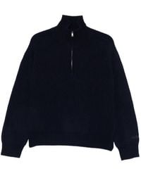 MC2 Saint Barth - Ribbed-Knit Half-Zip Sweater - Lyst