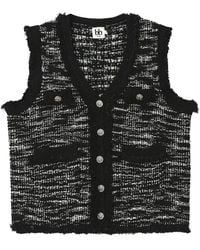 B+ AB - Fringe-Trim Button-Up Gilet - Lyst