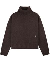 Sporty & Rich - Src Roll-Neck Logo-Embroidered Sweater - Lyst
