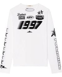 Zadig & Voltaire - Multi Cross Floc Timo Long-Sleeved T-Shirt - Lyst