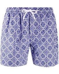 Peninsula - Geometric-Print Swim Shorts - Lyst