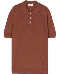 Altea - Fine-knit Linen-blend Polo Shirt - Lyst