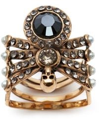 Alexander McQueen - Spider Ring In Antique Gold - Lyst