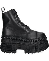 New Rock - 90mm Lace-up Platform Combat Boots - Lyst