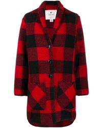 Woolrich Manteau à carreaux - Rouge