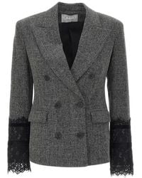 Kaos - Blazer À Boutonnière Croisée Et Détail En Dentelle - Lyst