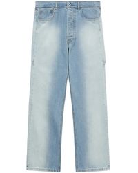 Random Identities - Cut-Out Straight-Leg Jeans - Lyst
