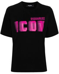 DSquared² - Icon Blur Cotton T-shirt - Lyst