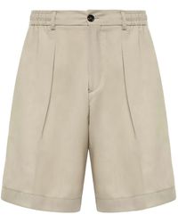 BE ABLE - Havier Pleated Elasticated-Waist Wool-Blend Shorts - Lyst