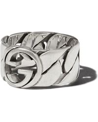 Gucci - Ring Met GG-logo - Lyst