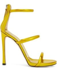 Giuseppe Zanotti - Metallic-effect High-heeled Sandals - Lyst