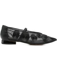 CafeNoir - Spiral-Appliqué Ballet Flats - Lyst