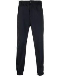 Emporio Armani - Elasticated-Waistband Tapered Trousers - Lyst