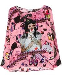 The Artistylist - Graphic-Print Long-Sleeve Blouse - Lyst