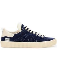 Springa - Suede Embroidered Sneakers - Lyst