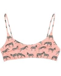 Mc2 Saint Barth - Haut De Bikini À Imprimé Zébré - Lyst