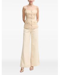 Guess - Button-Front Linen-Blend Top - Lyst