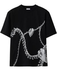 Burberry - Shield Hardware Cotton T-Shirt - Lyst