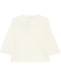 Marella - Mlsradura Cable-Knit Short-Sleeve Sweater - Lyst