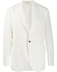 Brunello Cucinelli - Single-Breasted Fitted Blazer - Lyst