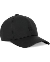 Karl Lagerfeld - Casquette En Cuir À Logo Brodé - Lyst