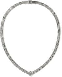 John Hardy - Halskette Aus Sterlingsilber Mit Diamanten - Lyst