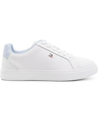 Tommy Hilfiger - Flag Court Leather Sneakers - Lyst