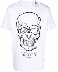 Philipp Plein - Skull-Print Cotton T-Shirt - Lyst