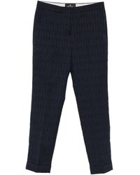 Etro - Patterned Cuffed Trousers - Lyst