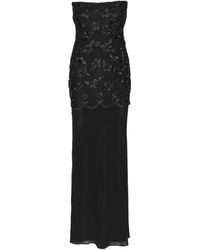 ROTATE BIRGER CHRISTENSEN - Robe Longue En Résille À Fleurs - Lyst