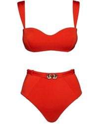 Noire Swimwear - Seashell-Motif Bandeau Bikini Set - Lyst